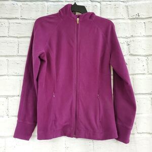 Zella hooded zip up fleece jacket